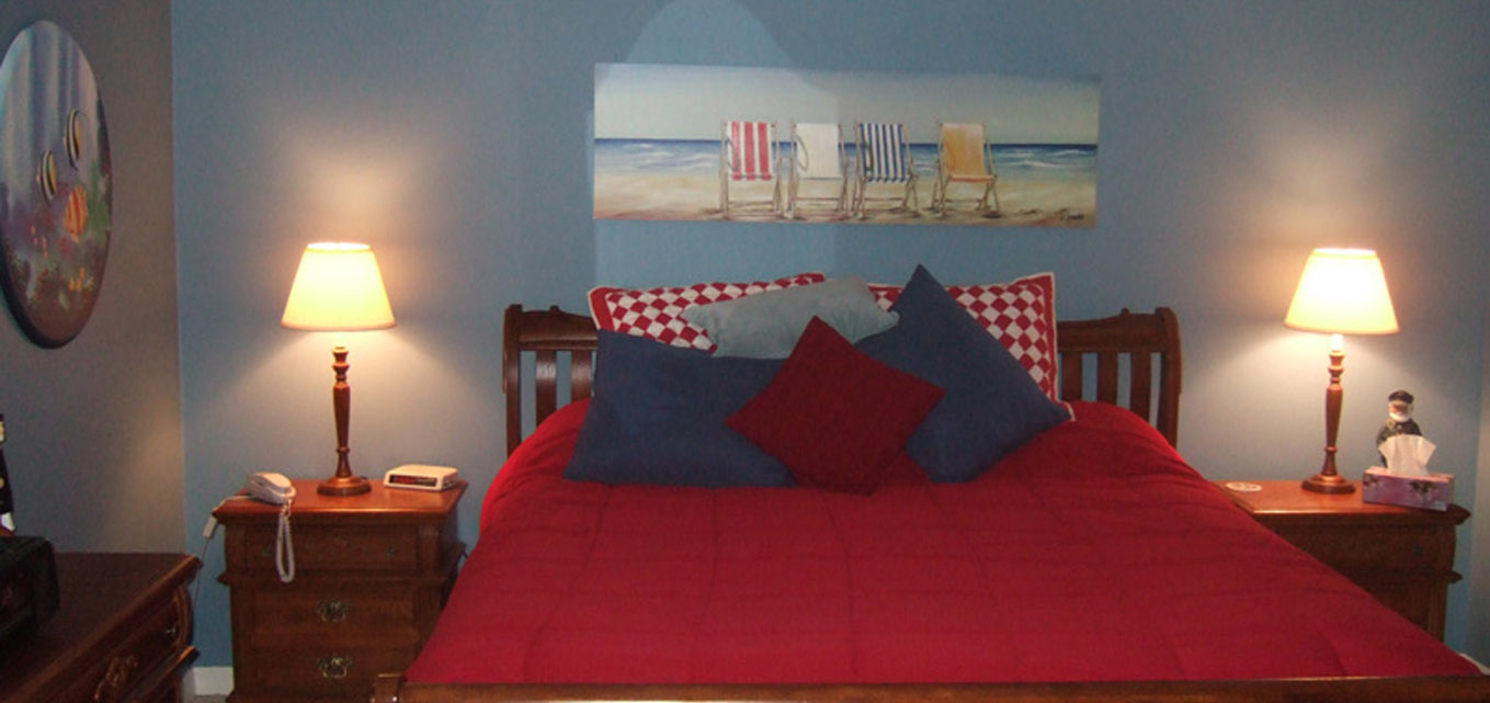 The main bedroom in the condo